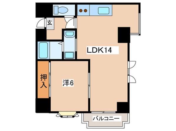 メロディハイム東帝塚山の物件間取画像